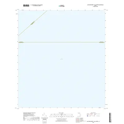 2018 Map of Lake Okeechobee 1 (All Water), 2018 Print