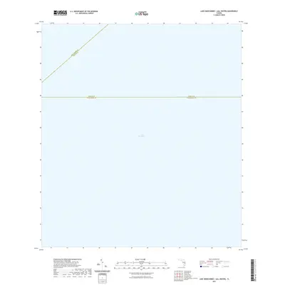 2021 Map of Lake Okeechobee 1 (All Water), 2021 Print