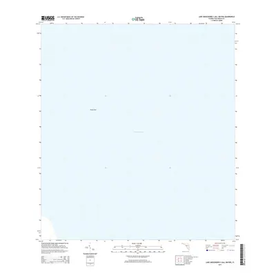 2015 Map of Lake Okeechobee 2 (All Water), 2015 Print