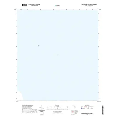 2021 Map of Lake Okeechobee 2 (All Water), 2021 Print
