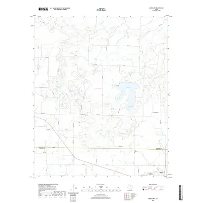 2019 Map of Lake Olney, 2019 Print