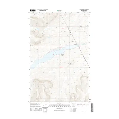 2014 Map of Lake Sherburne, 2014 Print