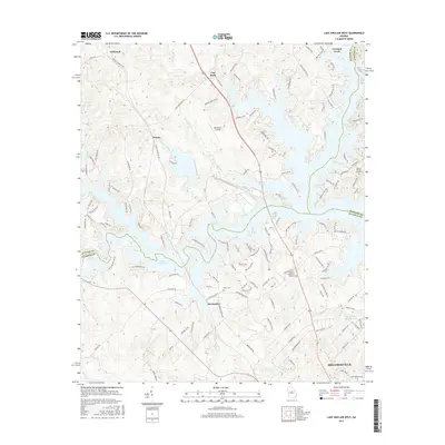 2017 Map of Lake Sinclair West, 2017 Print