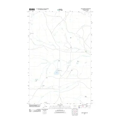 2011 Map of Lake Theboe, 2011 Print