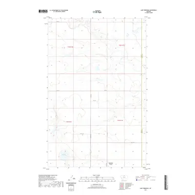 2020 Map of Lake Thibadeau, 2020 Print