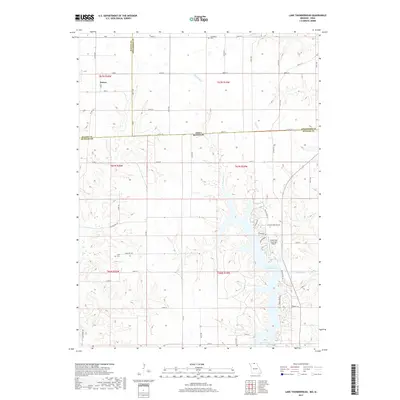 2017 Map of Lake Thunderhead, 2017 Print