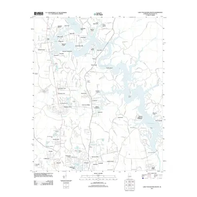 2011 Map of Lake Tuscaloosa South, 2011 Print