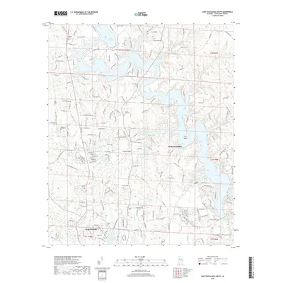 2018 Map of Lake Tuscaloosa South, 2018 Print