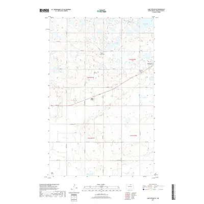 2017 Map of Lake Upsilon SE, 2017 Print