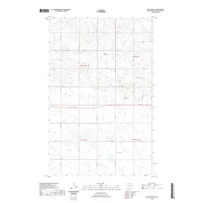 2020 Map of Lake Upsilon SW, 2020 Print