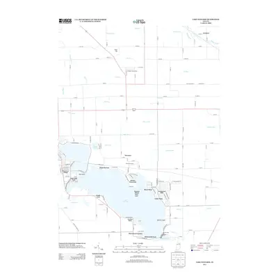 2013 Map of Lake Wawasee, 2013 Print