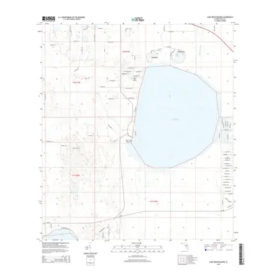 2015 Map of Lake Weohyakapka, 2015 Print