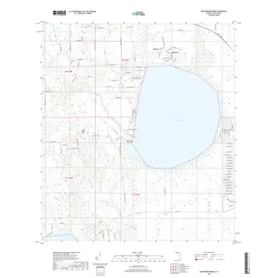 2018 Map of Lake Weohyakapka, 2018 Print
