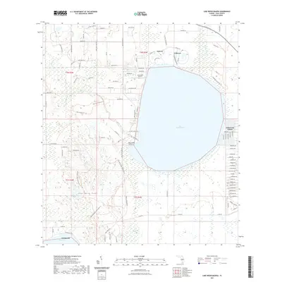 2021 Map of Lake Weohyakapka, 2021 Print