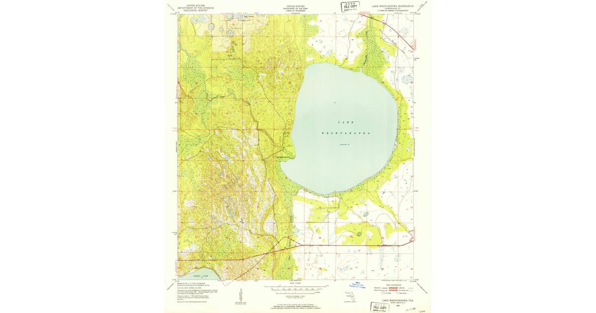 Old Historical Maps of Indian Lake - Lake Weohyakapka Polk County Fl Usgs Topo 1952 P1953 Og 1200x630 