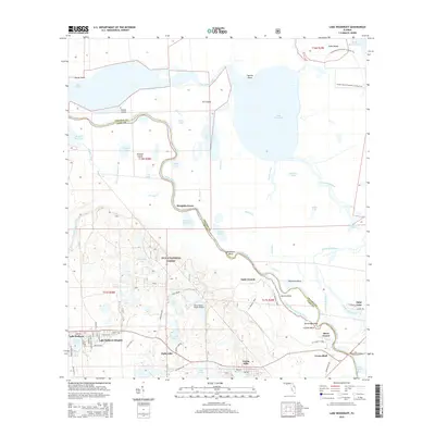 2015 Map of Lake Woodruff, 2015 Print