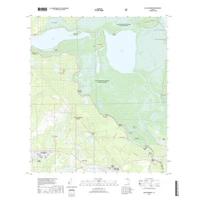 2018 Map of Lake Woodruff, 2018 Print