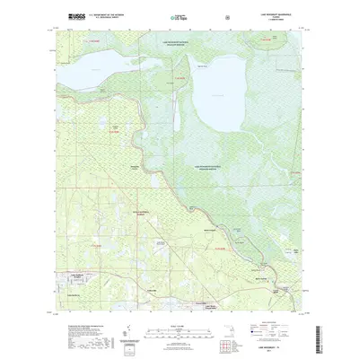 2021 Map of Lake Woodruff, 2021 Print
