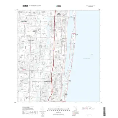 2018 Map of Lake Worth, 2018 Print