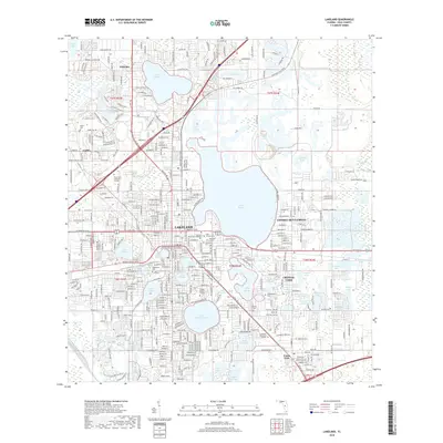 2018 Map of Lakeland, 2018 Print