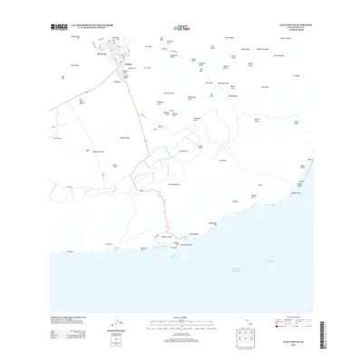 2013 Map of Lanai South, 2013 Print