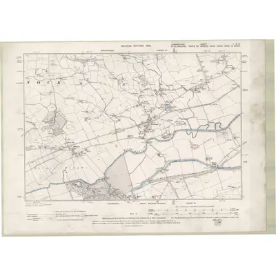 1896 Map of Lanarkshire Sheet I.NE, 1899 Print