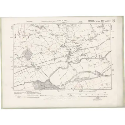 1910 Map of Lanarkshire Sheet I.NE, 1922 Print