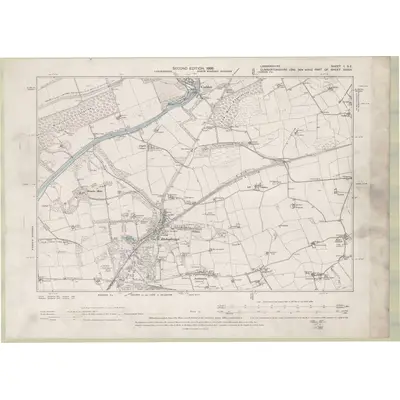1896 Map of Lanarkshire Sheet I.SE, 1898 Print