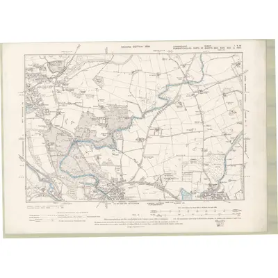 1896 Map of Lanarkshire Sheet I.SW, 1899 Print