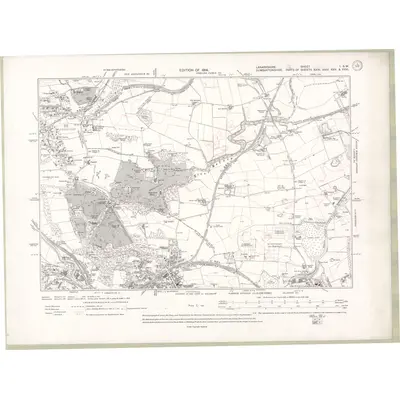 1910 Map of Lanarkshire Sheet I.SW, 1914 Print