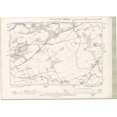 1897 Map of Lanarkshire Sheet II.NE, 1899 Print