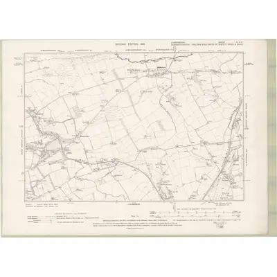 1897 Map of Lanarkshire Sheet II.SE, 1899 Print