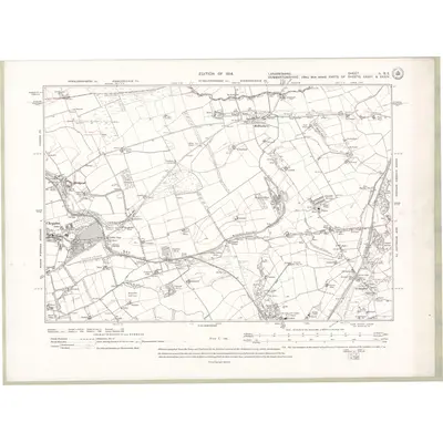 1911 Map of Lanarkshire Sheet II.SE, 1914 Print