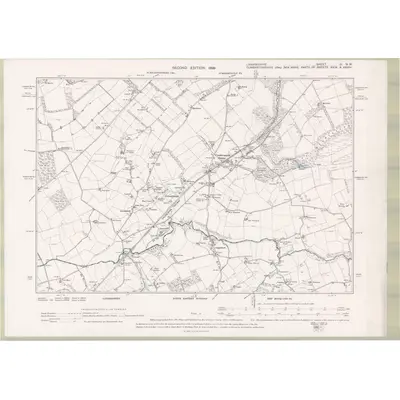1897 Map of Lanarkshire Sheet III.NW, 1899 Print