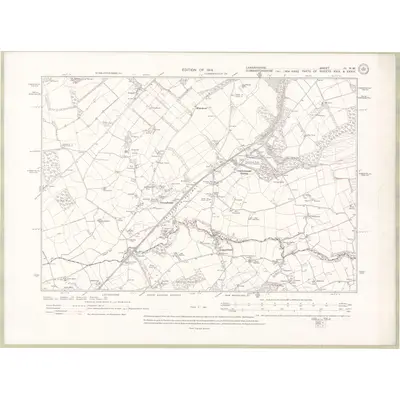 1911 Map of Lanarkshire Sheet III.NW, 1914 Print