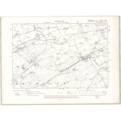 1910 Map of Lanarkshire Sheet III.SE, 1914 Print