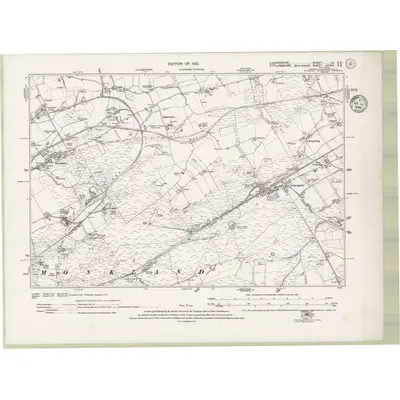 1910 Map of Lanarkshire Sheet III.SE, 1922 Print