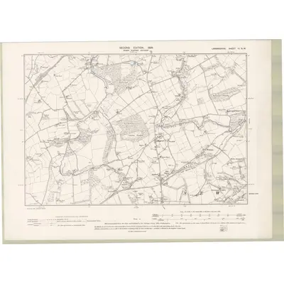1897 Map of Lanarkshire Sheet III.SW, 1899 Print