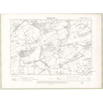 1911 Map of Lanarkshire Sheet III.SW, 1914 Print
