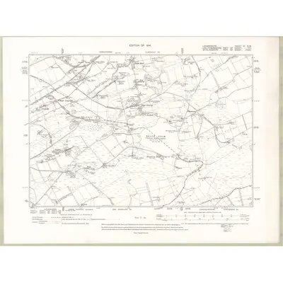 1910 Map of Lanarkshire Sheet IV.SW, 1914 Print