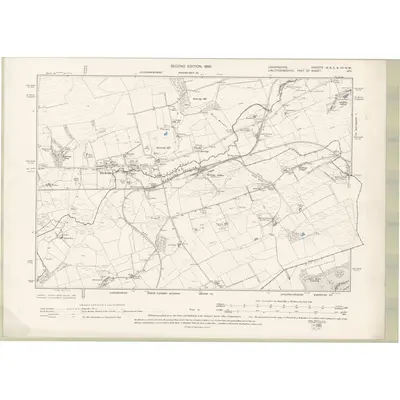 1896 Map of Lanarkshire Sheet IX.NE & IXa.NW, 1899 Print