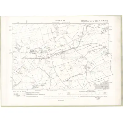 1910 Map of Lanarkshire Sheet IX.NE & IXa.NW, 1914 Print
