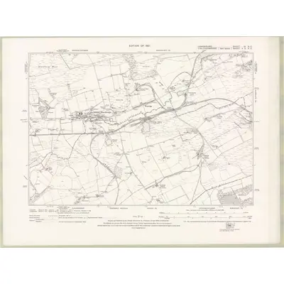 1910 Map of Lanarkshire Sheet IX.NE, 1921 Print
