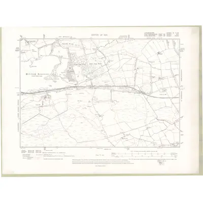 1910 Map of Lanarkshire Sheet IX.NW, 1914 Print