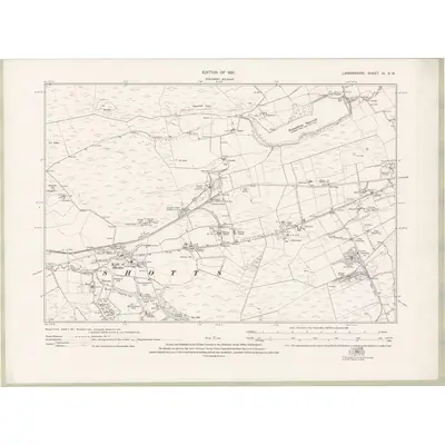 1910 Map of Lanarkshire Sheet IX.SW, 1921 Print