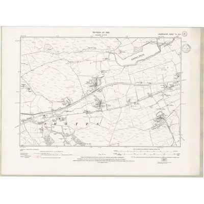 1936 Map of Lanarkshire Sheet IX.SW, 1938 Print