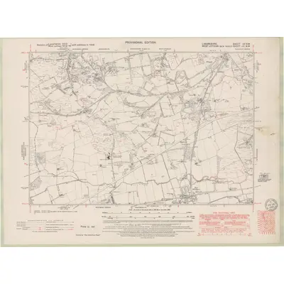 1938 Map of Lanarkshire Sheet IXa.NW, 1949 Print