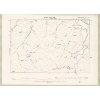 1896 Map of Lanarkshire Sheet L.NW, 1898 Print
