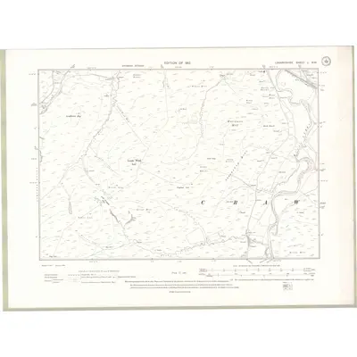 1909 Map of Lanarkshire Sheet L.NW, 1912 Print
