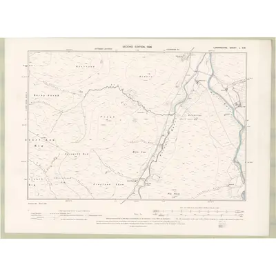 1896 Map of Lanarkshire Sheet L.SW, 1898 Print
